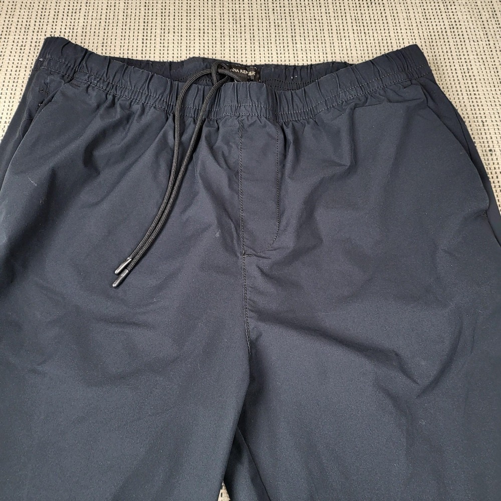 Banana Republic Jogger Pants Mens 36x29 Blue Elastic Waist Cuffed Casual